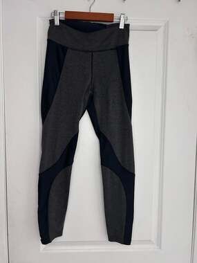 FP Movement by Free People Spirit Leggings in Grey Heathed and Black Colorblock